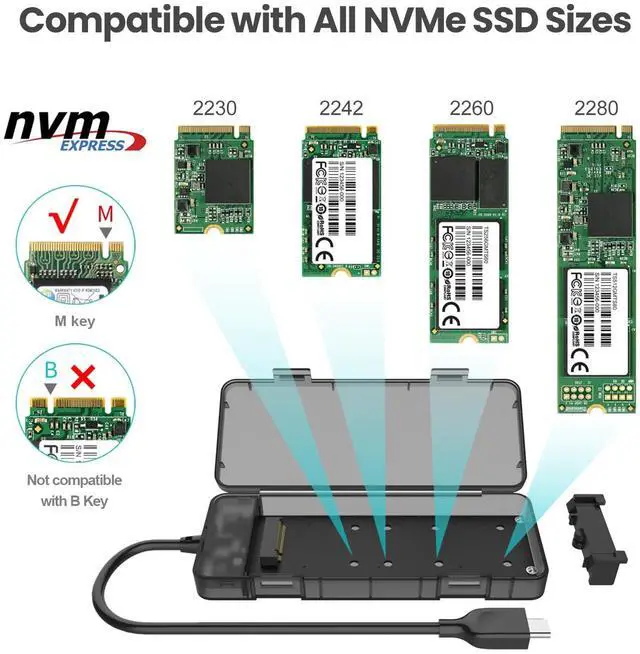 Alt view image 4 of 5 - HIMARS M.2 NVMe (PCIe) SSD Tool-Free Enclosure to USB 3.2 Gen 2 Type C (US-2575)