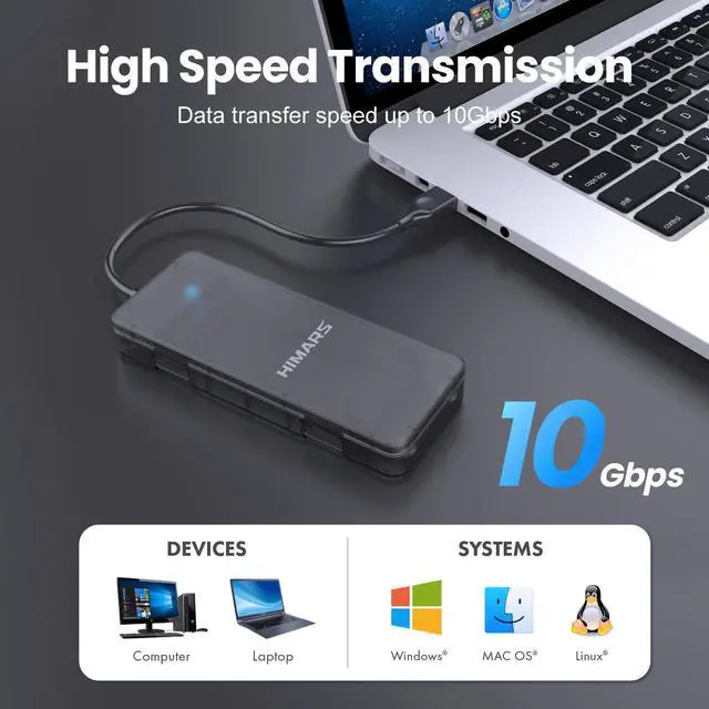 Alt view image 5 of 5 - HIMARS M.2 NVMe (PCIe) SSD Tool-Free Enclosure to USB 3.2 Gen 2 Type C (US-2575)