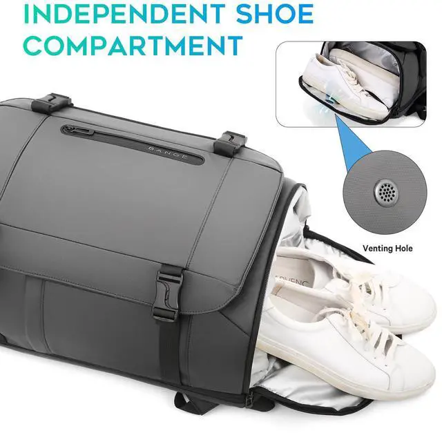 Alt view image 5 of 5 - BANGE Large Luggage backpack Backpack, 40L Travel Laptop Backpack Fits 17.3 Inch Notebook, Traveling Luggage Backpack,Carry On Rucksack with Water Bottle Holder for Traveling, Hiking, Business