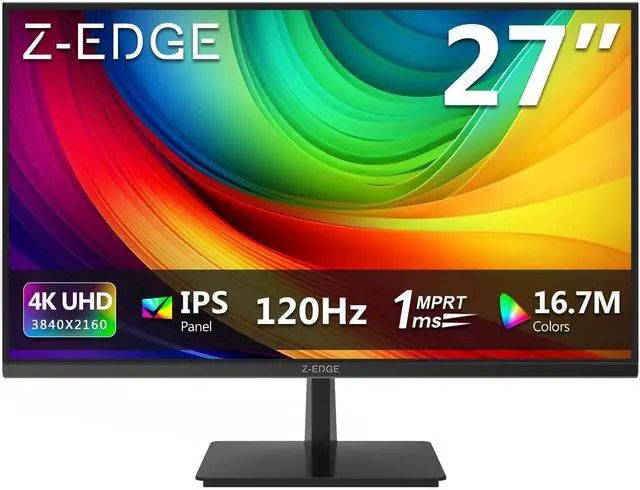 Main image of Z-Edge 27-inch 4K Gaming Monitor, 120Hz UHD 3840x2160 IPS Monitor, S274K 1ms MPRT Refresh Rate, 16.7M Colors, HDMI 2.0 x2 and DP 1.4 x 2