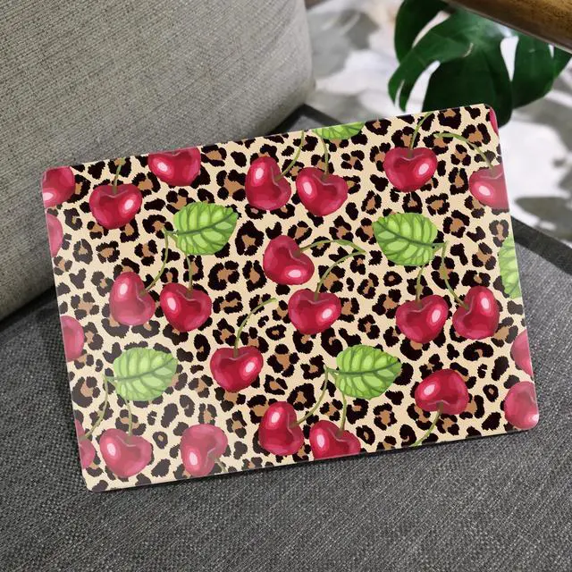 Alt view image 3 of 5 - MEEgoodo for M2 MacBook Pro 13 inch Case 2022 2021 2020,Crystal Cover Fit Model A2338 M2/M1 A2251 A2289,Clear Case for 13.3-inch Laptop,Hard Shell for MacBook Pro M2, Beige Brown & Cherry