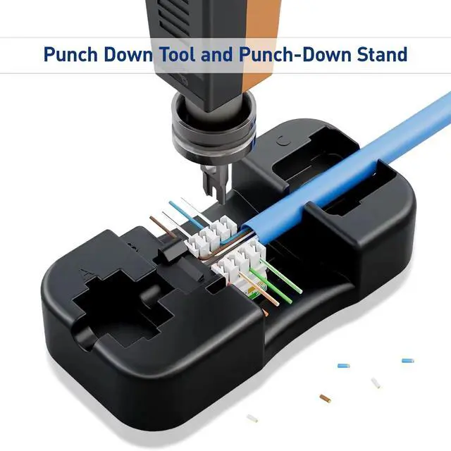 Alt view image 2 of 5 - ZOERAX 25-Pack 10Gbps Cat6 Keystone Jacks, RJ45 Keystone Jack, Ethernet Keystone Jack in White with Punch Down Tool and Punch Down Stand Tool