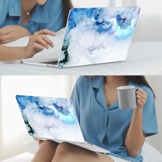 Alt view image 5 of 5 - Mektron for MacBook Pro 13-inch Case 2022 2021 2020 Release A2338 M2 M1 A2289 A2251, Printed Plastic Hard Shell Cover for MacBook Pro 13.3-inch Touch Bar/Touch ID, Cloud & Lightning