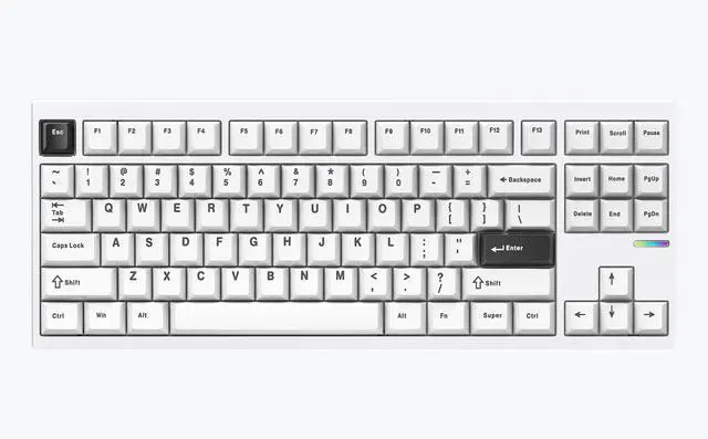 Main image of MCHOSE GX87 Ultra Wireless Mechanical Keyboard TKL 80% Gaming Keyboard Creamy QMK/VIA CNC Aluminum USB-C/BT5.0/2.4Ghz 8000mAh Battery Custom Hot Swappable RGB Backlit for Windows/Mac/PC White