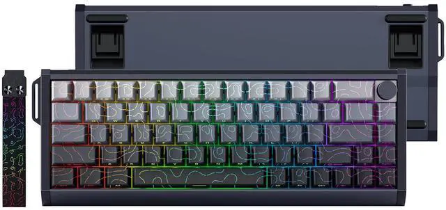 Main image of MOLGRIA x SKYLOONG 60% Aluminum Gaming Keyboard, GK68 HE USB Wired Magnetic-Switch RGB Backlit Mechanical Keyboards with South-Facing Print Contour Line Keycap and Knob Multi-Layer Gasket (Twilight)