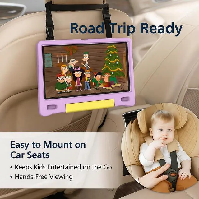 Alt view image 4 of 5 - NOBKLEN 10.1 Inch Kids Tablet with Shockproof Case | Android 14, 64GB+8GB RAM, 12H Battery | Parental Control, Google Kids Space & Preloaded Educational Apps | WiFi 6, HD Display, Ages 3-12