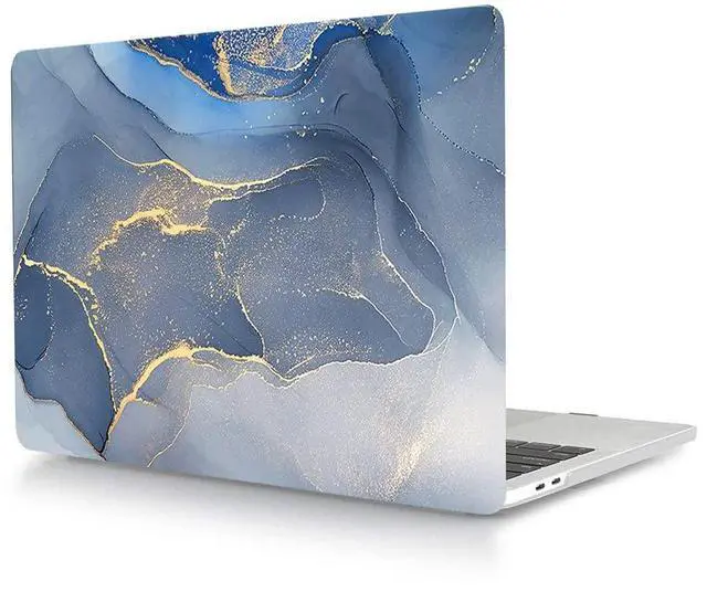 Alt view image 2 of 5 - Laptop Case Compatible with MacBook 12 inch with Retina Display (Model A1534,Release 2017 2016 2015), Plastic Protective Cover Hard Shell Case & Keyboard Cover Skin - Blue Gray Marble