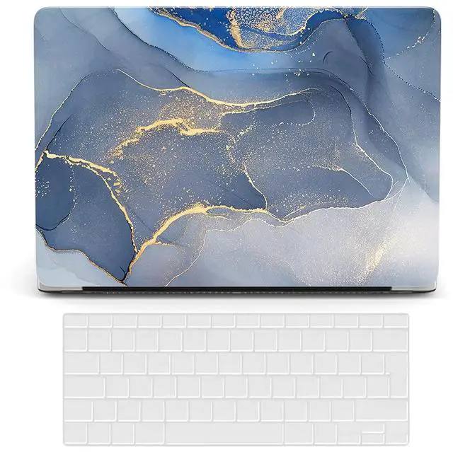 Main image of Laptop Case Compatible with MacBook 12 inch with Retina Display (Model A1534,Release 2017 2016 2015), Plastic Protective Cover Hard Shell Case & Keyboard Cover Skin - Blue Gray Marble
