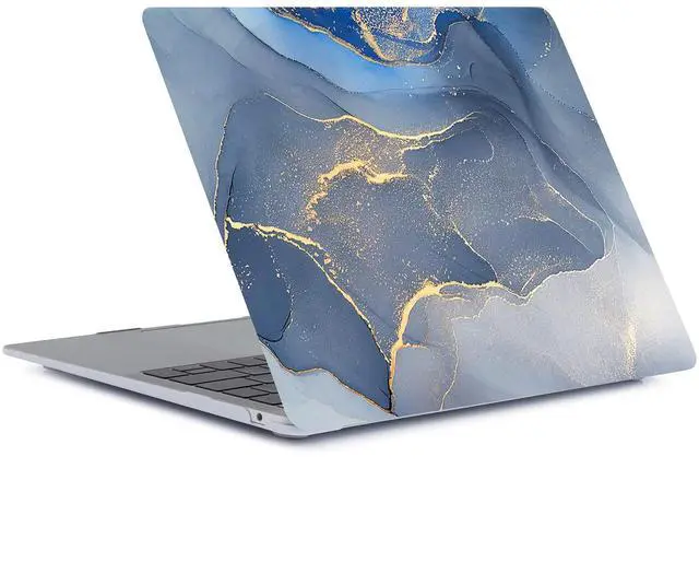 Alt view image 3 of 5 - Laptop Case Compatible with MacBook 12 inch with Retina Display (Model A1534,Release 2017 2016 2015), Plastic Protective Cover Hard Shell Case & Keyboard Cover Skin - Blue Gray Marble