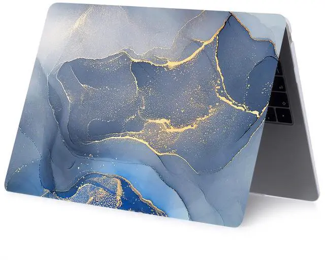 Alt view image 4 of 5 - Laptop Case Compatible with MacBook 12 inch with Retina Display (Model A1534,Release 2017 2016 2015), Plastic Protective Cover Hard Shell Case & Keyboard Cover Skin - Blue Gray Marble