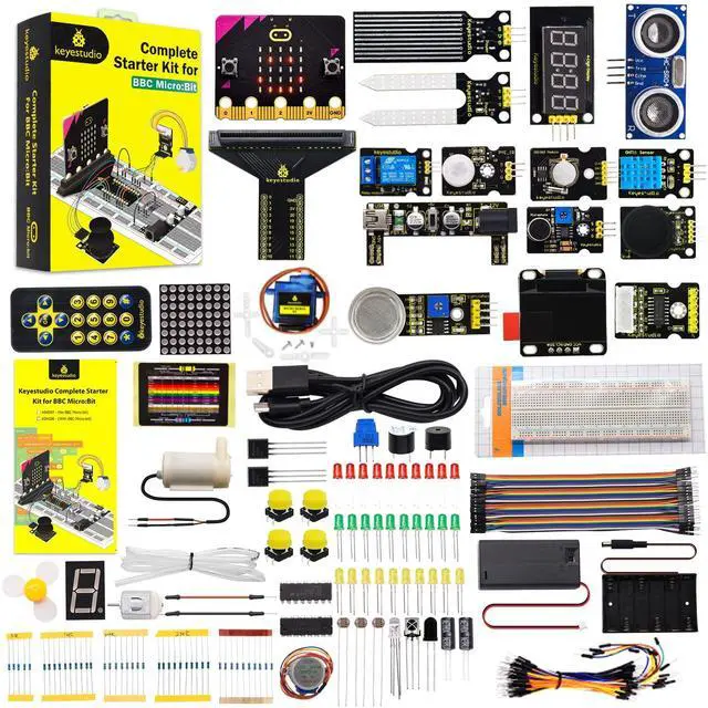 Main image of KEYESTUDIO Micro:bit Starter Kit with 40+ Sensors & Modules,Compatible with Micro:bit V2,STEM Coding Projects for Beginners,Includes Online Tutorials & Sample Code