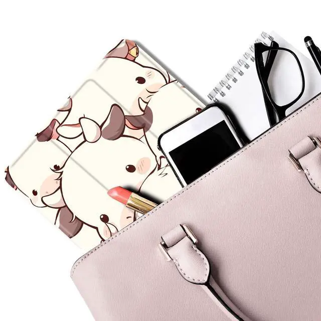 Alt view image 5 of 5 - MAYCARI Cartoon Cute Animals Case for iPad 10.9 inch 2022 with Pencil Holder, Original Pattern iPad 10th Generation Soft TPU Back Protective Cover Shell, Auto Sleep/Wake Slim Shell - Cute Calves
