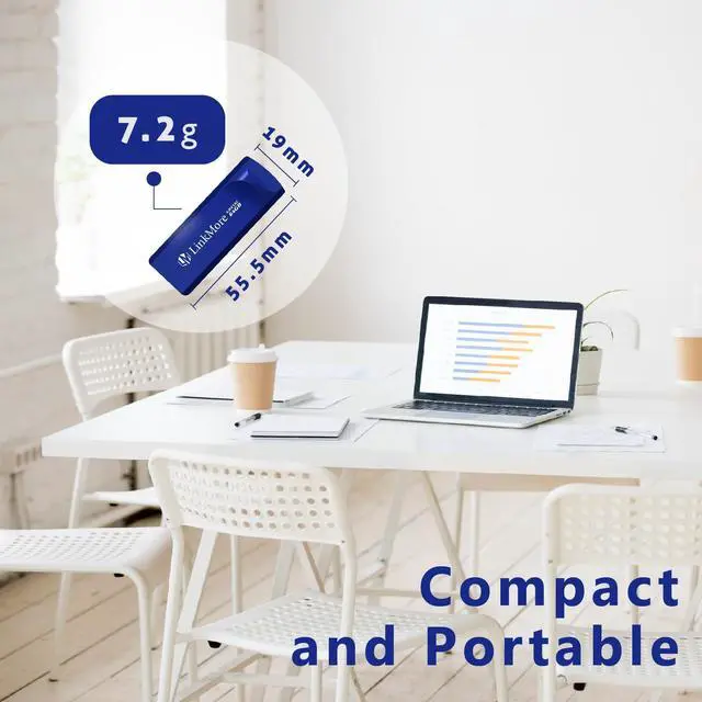 Alt view image 5 of 5 - LinkMore 64GB (5 Pack) EJECT32 USB Flash Drive  USB 3.2 Retractable Memory Stick, Slide-Out Design, High-Speed Thumb Drive for PC, Mac, Laptop, Car Audio, Smart TV  Plug & Play, No Cap