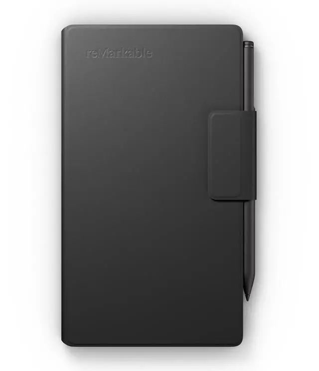 Main image of reMarkable Paper Pro Move - Black Leather Book Folio for Your 7.3'' Paper Tablet