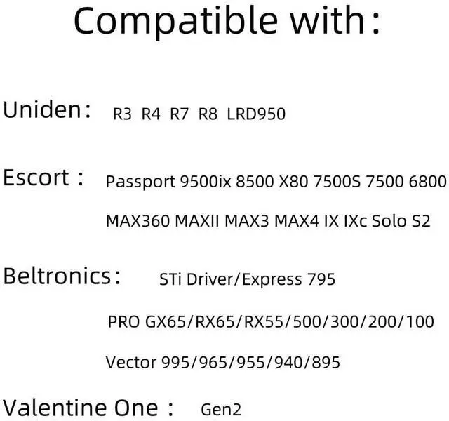 Alt view image 2 of 5 - SZFMSWE USB C to RJ11 Radar Detector Power Cord Cable(7FT*2) for Escort Valentine One Uniden Beltronics