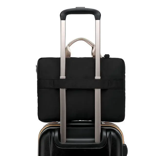 Alt view image 4 of 5 - SANFAN 360° Protective Laptop Shoulder Bag Sleeve Case For MacBook Air 15 inch and 15 inch-15.6 inch Laptop (Black)