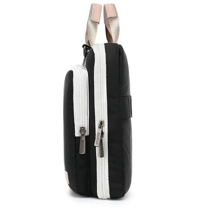 Alt view image 5 of 5 - SANFAN 360° Protective Laptop Shoulder Bag Sleeve Case For MacBook Air 15 inch and 15 inch-15.6 inch Laptop (Black)