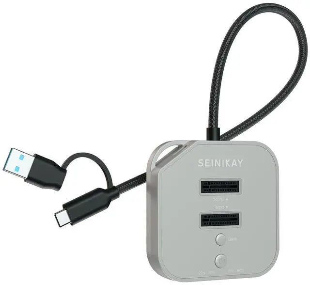 Main image of SEINIKAY M.2 NVME SSD Duplicator  90GBpm Portable NVME Cloner Duplicator with C to C-A Cable, Offline Clone, Tool-Free Design, Progress LED & Fast Heat Dissipation
