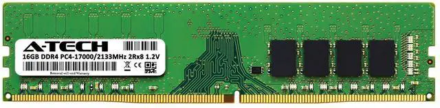 Alt view image 2 of 5 - A-Tech 16GB RAM Replacement for Hynix HMA82GU6MFR8N-TF | DDR4 2133MHz PC4-17000 2Rx8 1.2V UDIMM Non-ECC 288-Pin DIMM Memory Module