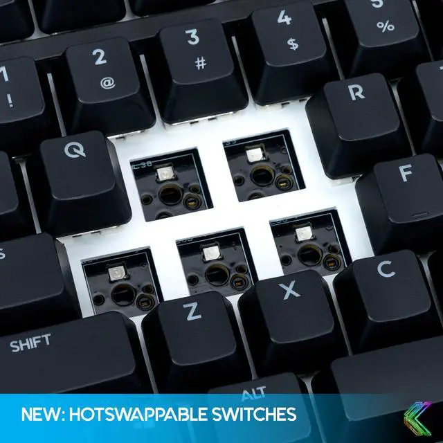 Alt view image 2 of 5 - KINESIS Freestyle Edge RGB Plus Split Mechanical Keyboard | Hotswap Linear Switches | RGB | Ergonomic | Detachable Palm Support | Fully Programmable | Mac Keycaps Included | Lift Kit Included