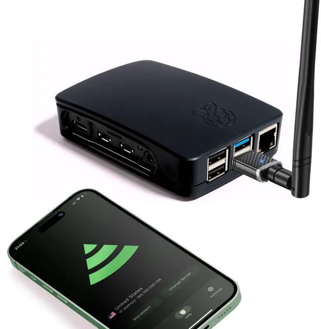 Main image of Pyramid Pi 4000 (Raspberry Pi Powered) Superfast VPN Travel Router | Dual-Band Portable WiFi Router for Travel, OpenWrt Open Source, AdGuard Built-in, RV/Business/Cruise