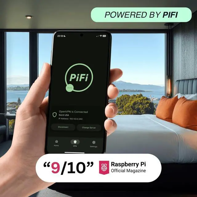 Alt view image 3 of 5 - Pyramid Pi 4000 (Raspberry Pi Powered) Superfast VPN Travel Router | Dual-Band Portable WiFi Router for Travel, OpenWrt Open Source, AdGuard Built-in, RV/Business/Cruise