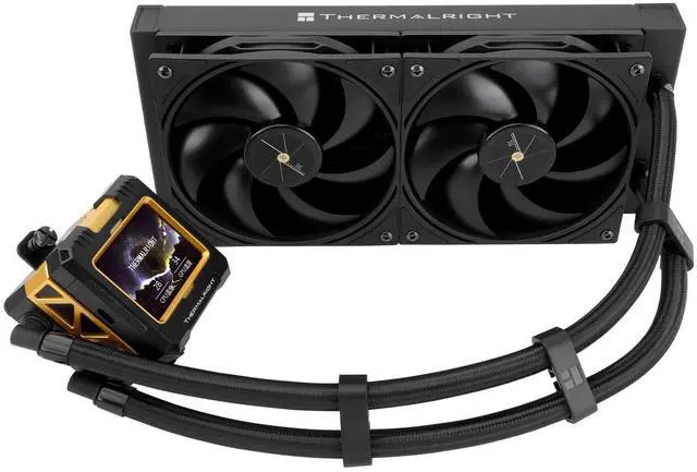 Main image of Thermalright FW 240 Black-240mm AIO CPU Liquid Cooler,IPS LCD Screen with 320 * 240 Resolution,for AM4/AM5,Intel LGA1700/1851,2.4 inchMagnet-Absorbent LCD Screen for Images -Black