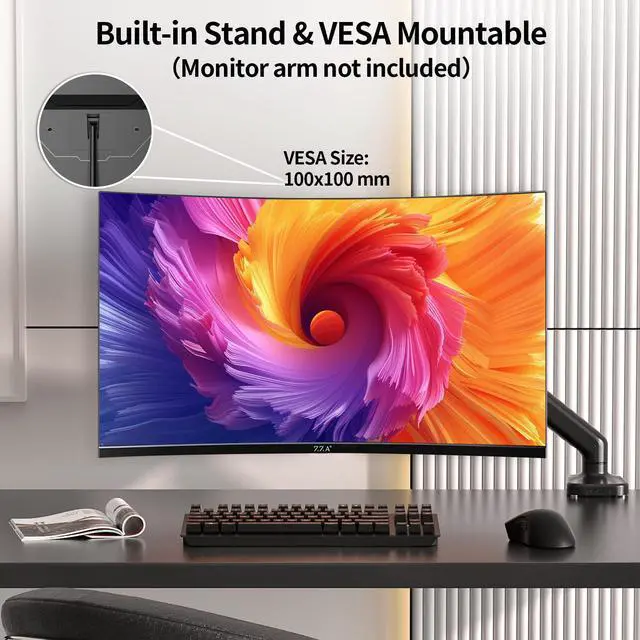 Alt view image 5 of 5 - ZZA 32" 4K 60Hz UltraWide 3000R Curved 4K UHD Monitor - Immersive Gaming Experience with Refresh Rate, VA Panel, and Adptsync Premium | HDR10 | 100% sRGB | 3840x2160