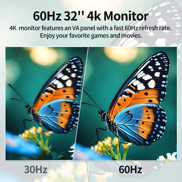 Alt view image 3 of 5 - ZZA 32" 4K 60Hz UltraWide 3000R Curved 4K UHD Monitor - Immersive Gaming Experience with Refresh Rate, VA Panel, and Adptsync Premium | HDR10 | 100% sRGB | 3840x2160