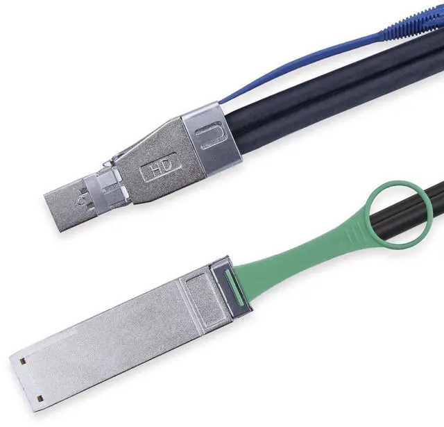 Main image of SFF-8644 to QSFP (SFF-8436) DDR Hybrid Mini SAS Cable, External Copper SAS Cable for NetApp DS4243 DS4246 DS2246, 100-Ohm, 2-Meter(6.6-ft)