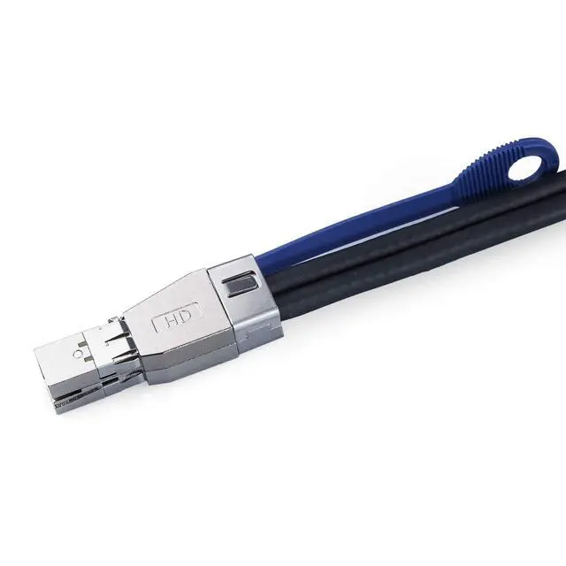 Alt view image 4 of 5 - SFF-8644 to QSFP (SFF-8436) DDR Hybrid Mini SAS Cable, External Copper SAS Cable for NetApp DS4243 DS4246 DS2246, 100-Ohm, 2-Meter(6.6-ft)