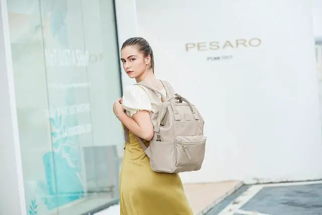 Alt view image 2 of 5 - Kah&Kee Leather Backpack for Women and Men 15-inch Laptop Bag | Teacher Professional, Diaper Bag Backpack, Ideal for Work, School, Nurse, College & Travel (Ivory II, Medium)