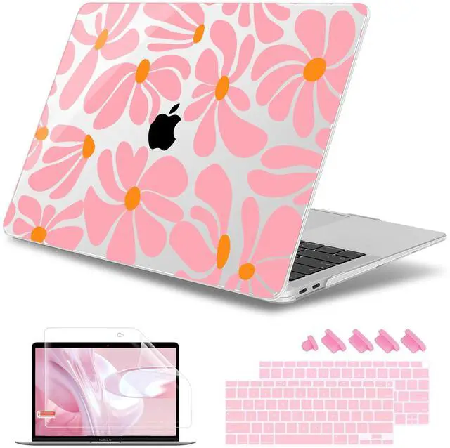 Main image of May Chen Compatible with MacBook Air 13 inch Case 2022 2021, 2020-2018 Release Model: M1 A2337 A2179 A1932, Plastic Hard Shell Case Cover for Mabook Air 13 inch with Retina Dispaly, Groovy Flower