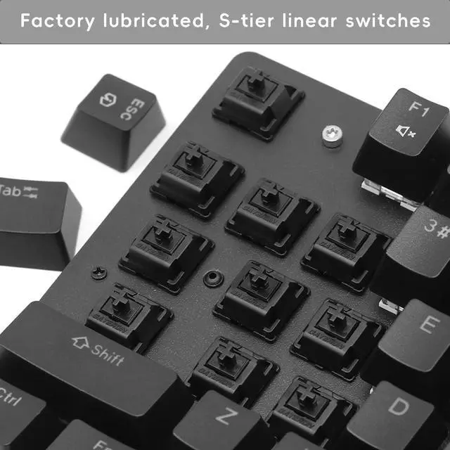 Alt view image 4 of 5 - Gateron Oil King V2 Pre Lubed 5pin Linear Switches for Mechanical Keyboard (90PCS, Oil King)