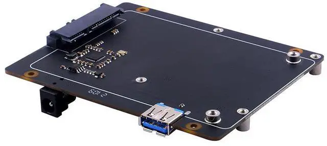 Alt view image 5 of 5 - GeeekPi SATA Storage for Raspberry Pi 4, 2.5 inch SATA HDD/SSD Expansion Board X825 V2.0 USB3.0 Shield for Raspberry Pi 4 Model B ( Only for Raspberry Pi 4B )