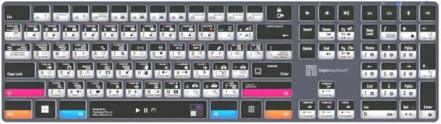 Main image of Logickeyboard Wireless Backlit 'Titan' Film-Maker Keyboard  Combo-Designed for Both Adobe Premiere Pro & After Effects on Windows  p/n LKB-AEPP-TPC-US