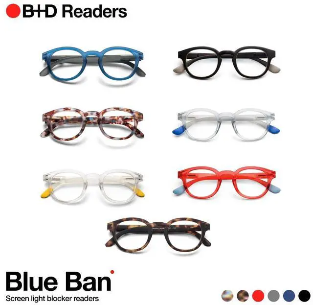 Alt view image 5 of 5 - B + D Reading glasses - Brand Blue Ban Readers - Material Frame and temple: PC - Temples with flex - Blue Light filter lenses - Tortoise Color - +3.00