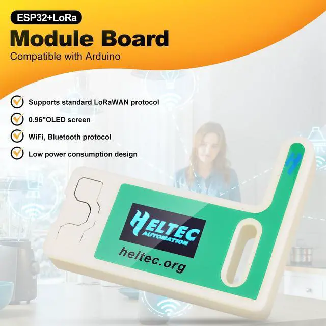 Alt view image 3 of 5 - 2 Pack ESP32 LoRa V3 Module Board with 3000mAh Battery Set - with 915MHz Antenna and SX1262 LoRa V3 Case Devices for Meshtastic Arduino LoRawan IOT