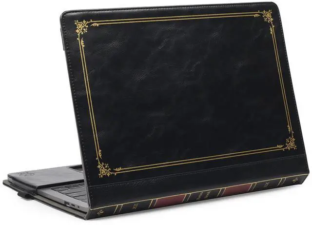 Main image of TYTX Compatible with MacBook Pro Case 13 Inch, PU Leather MacBook Case fits for Model M2, 2024, 2023, 2022-2016 A2338 M1 A2251 A2289 A2159 A1989 A1708 A1706, Laptop Cover with Pen Holder, Black