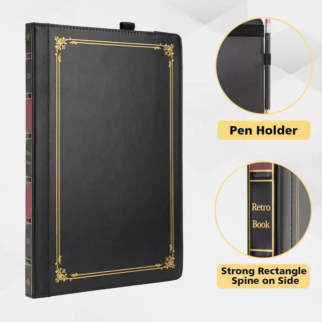 Alt view image 5 of 5 - TYTX Compatible with MacBook Pro Case 13 Inch, PU Leather MacBook Case fits for Model M2, 2024, 2023, 2022-2016 A2338 M1 A2251 A2289 A2159 A1989 A1708 A1706, Laptop Cover with Pen Holder, Black