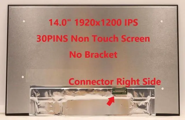 Alt view image 3 of 5 - Fullcom New LCD Replacement Screen (Non Touch) 14.0 Inch IPS (No Brackets) N140JCA-EEL WUXGA 1920x1200 30 Pin Matte for Lenovo PN SD11K78444 FRU 5D10V82501 for Laptop/Display/Screen/LCD Applicati