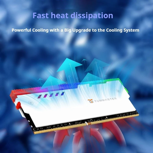 Alt view image 3 of 5 - TUMMASTER 5V 3PIN RAM Heatsink Memory Cooler DDR for DIY PC Game MOD DDR3 DDR4 (Compatible with ASUS Aura Sync,GIGABYTE RGB Fusion and MSI Mystic Light SyncMemory not Included GY-06-White-