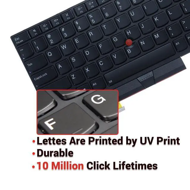 Alt view image 5 of 5 - LeFix Laptop Backlit Keyboard,Replacement Keyboard Compatible with Lenovo Thinkpad E580 E585 E590 E595^^T590 ^^L580 L590^^P52 P53 P53s P72 P73,01YP680,US Layout
