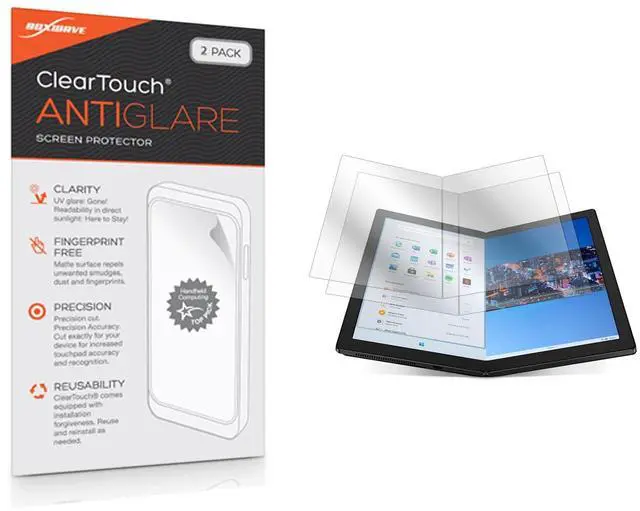 Main image of BoxWave Screen Protector Compatible with Lenovo ThinkPad X1 Fold - ClearTouch Anti-Glare (2-Pack), Anti-Fingerprint Matte Film Skin