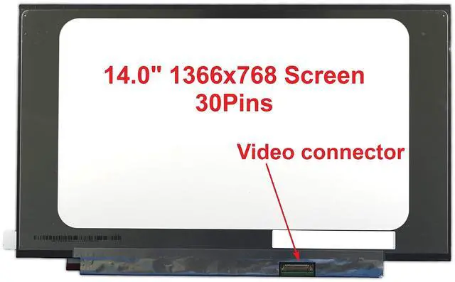 Alt view image 2 of 5 - FULLCOM New LCD Replacement Screen 14.0 Inch N140BGA-EB4 HD 1366x768 30 Pin Glossy for HP 14-DF Series for Laptop/Display/Screen/LCD Application