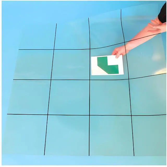Main image of TTS Transparent Grid Activity Mat 4x4 for Bee Bot and Blue Bot Coding Robots (No Pockets) - ITSGRID