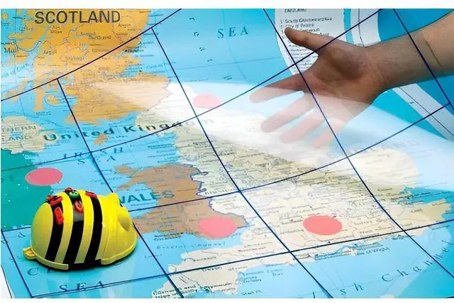 Alt view image 3 of 6 - TTS Transparent Grid Activity Mat 4x4 for Bee Bot and Blue Bot Coding Robots (No Pockets) - ITSGRID