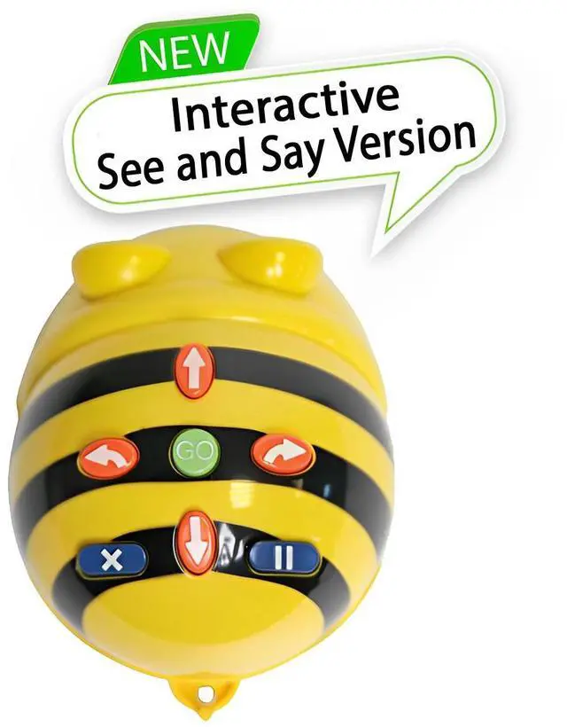 Alt view image 3 of 7 - TTS Bee-Bot Programmable Floor Robot for Kids  Interactive STEM Learning Toy - See & Say Version - Rechargeable Coding & Learning Robotics