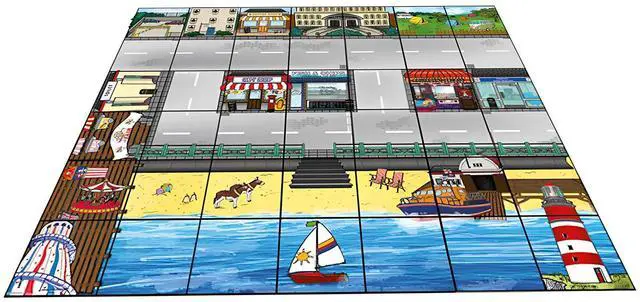 Alt view image 2 of 3 - TTS Seaside Floor Mat 90 x 105cm for Bee-Bot and Blue-Bot Coding Robot - STEM learning Playmat Toy for Kids