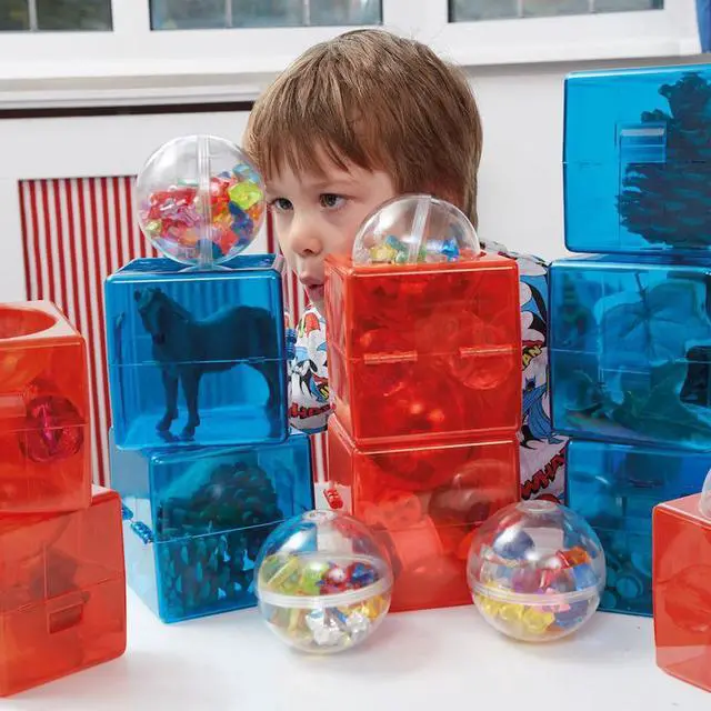 Alt view image 3 of 5 - TTS 15-Piece Building Block Construction Cubes & Spheres for Kids  Fun & Educational Toy